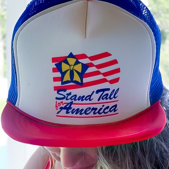 OTTO Other - Vintage Trucker Hat | Stand Tall for America | Red White Blue Snapback Otto Cap